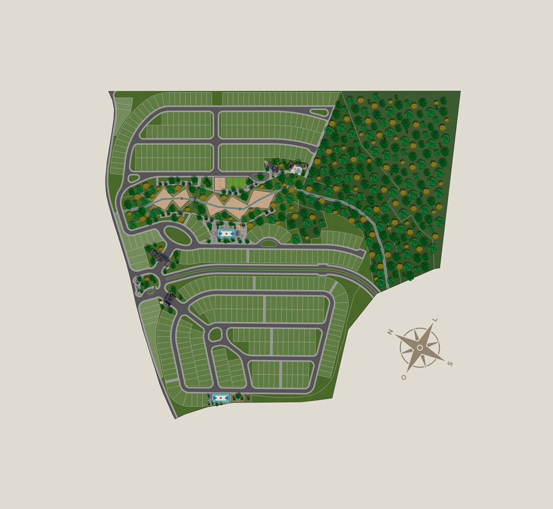 Mapa de implantação humanizada do Gran Ville Santo Angelo