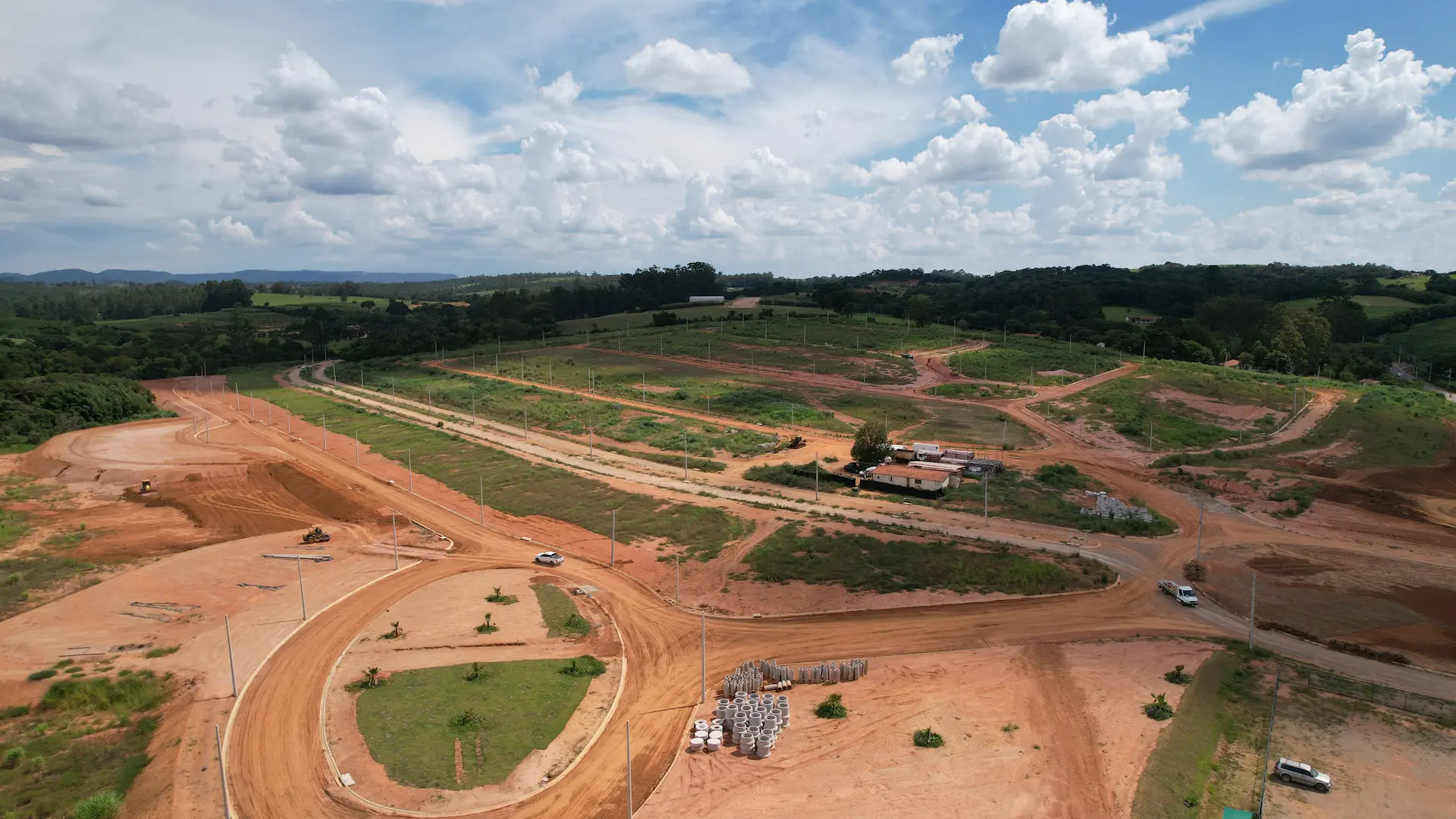 Andamento das obras em Itupeva